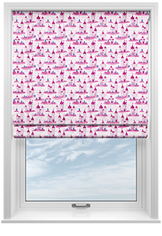 Royal Realm, Bubblegum Pink - Twist&Fit Roman Blind